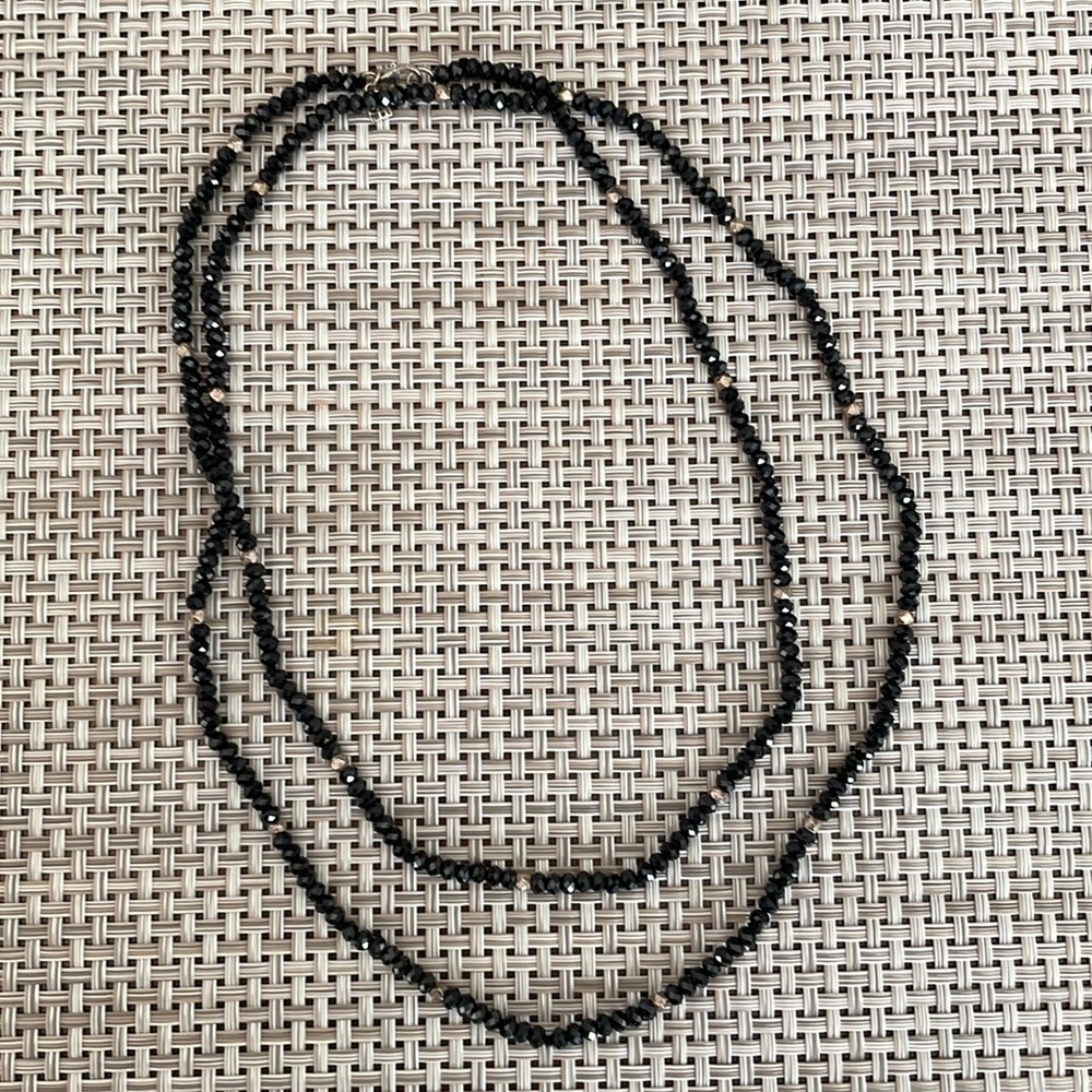 Grace & Heart black spine & sterling silver necklace
